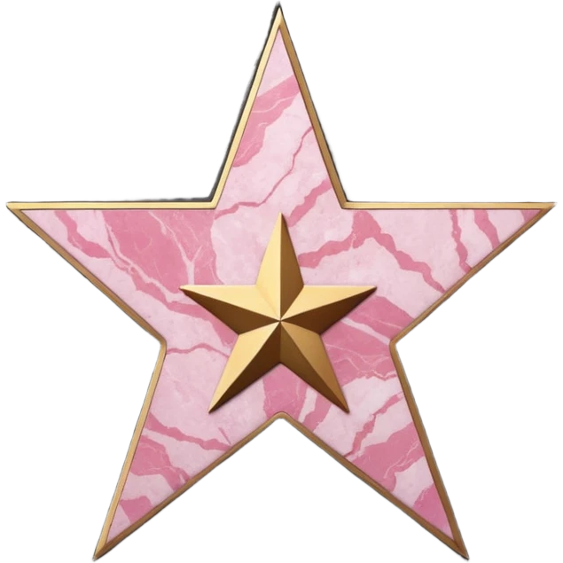 hollywood walk of fame star pink emoji