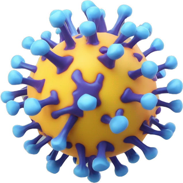 Coronavirus 3d structure emoji