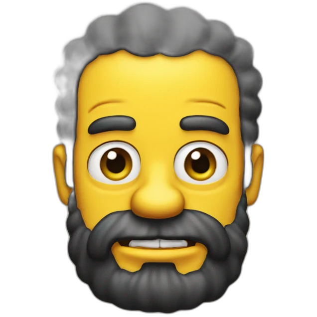 simpson with black beard emoji