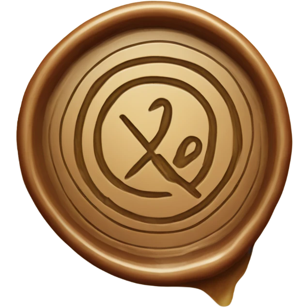 Wax stamp with a check mark emoji