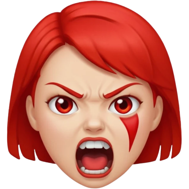 redtsion angry girl ragebait red face emoji