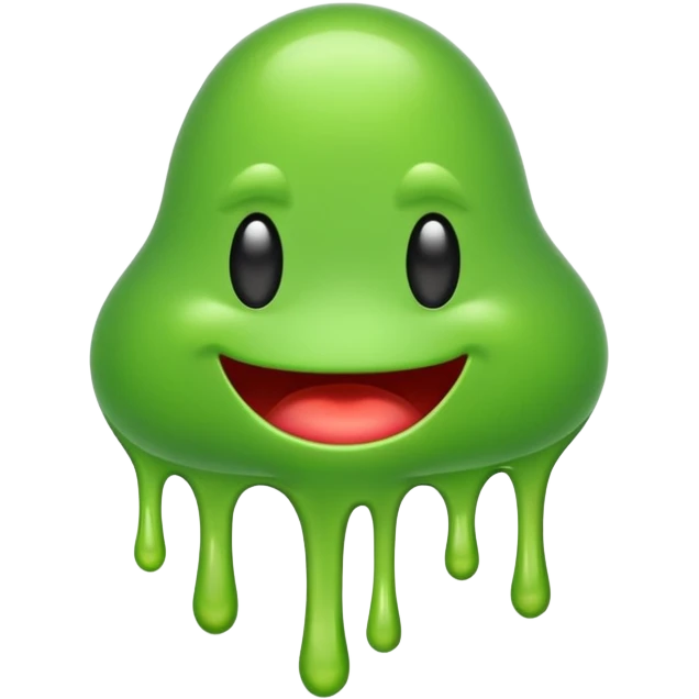 green dripping emoji