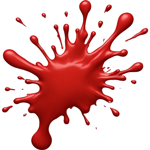 Red paint splash emoji