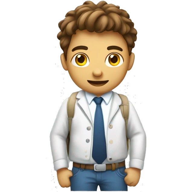 college student solving physics problem emoji