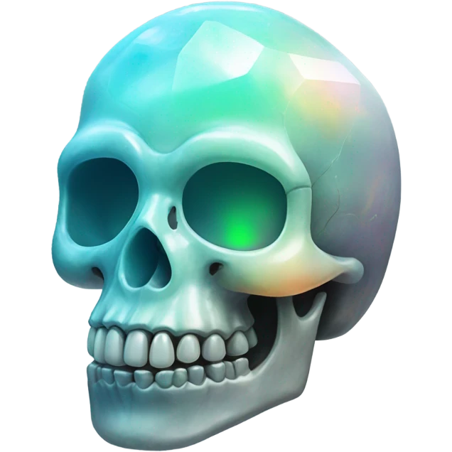 Opal gemstone skull emoji