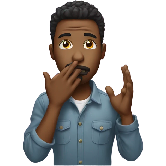 Man blowing a kiss emoji