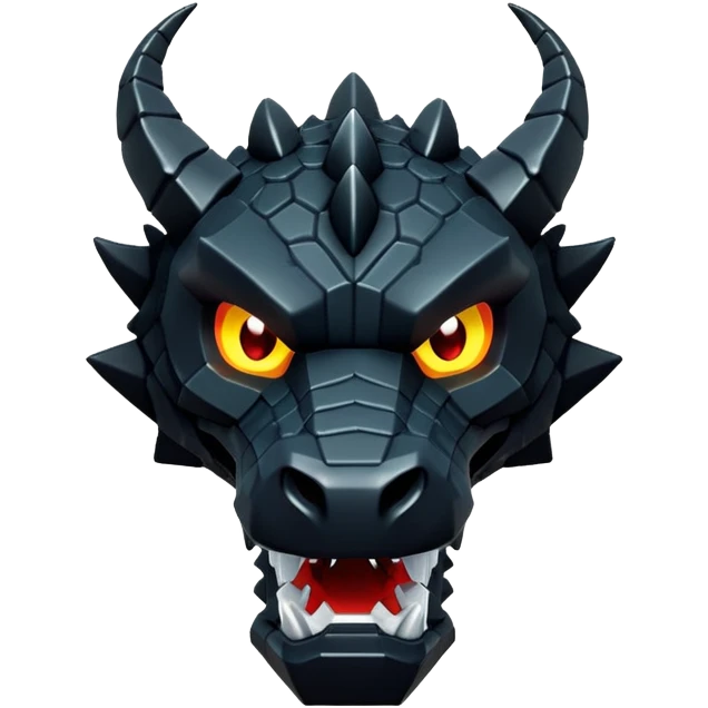 Minecraft black dragon head emoji