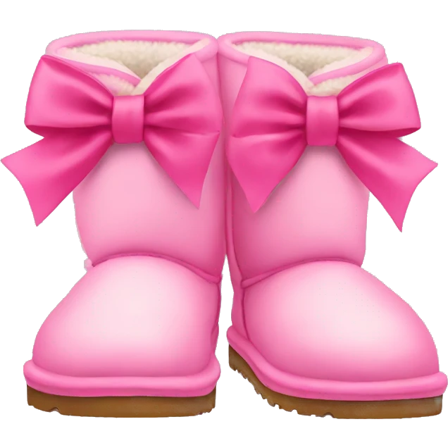 pink uggs with bow emoji