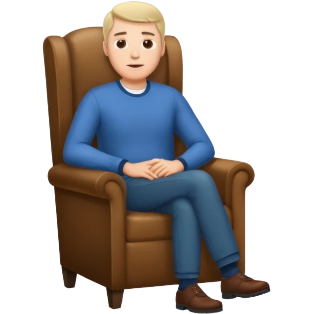 white man sitting still in a chair emoji