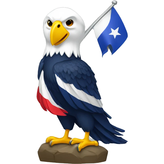 aigle avec drapeau français  emoji