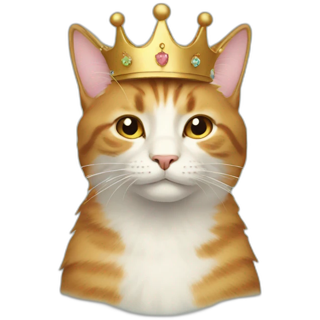 Cat with crown emoji