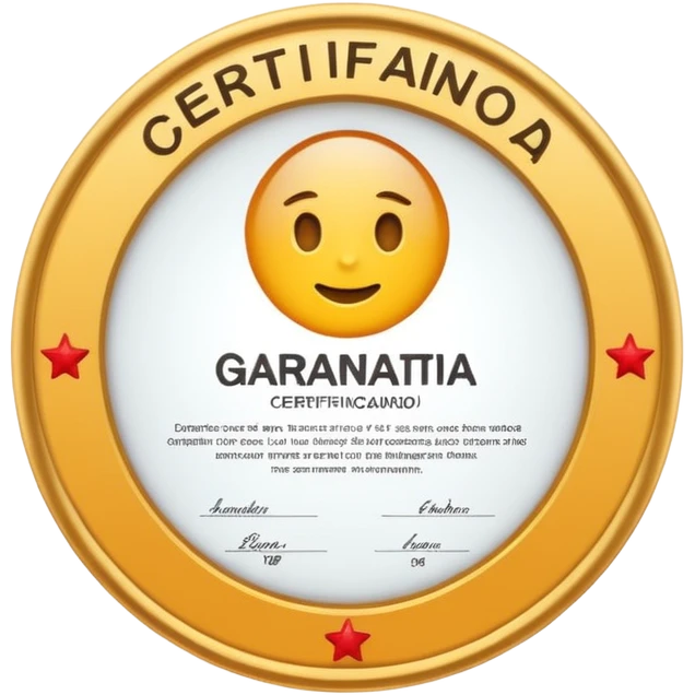 certificado de garantia  emoji
