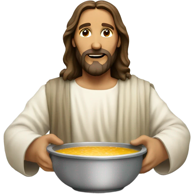 Jesus Christ soup kitchen emoji