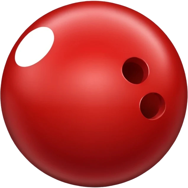red bowling ball  emoji