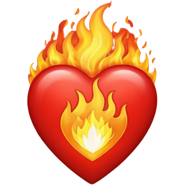 Cœur en feu emoji