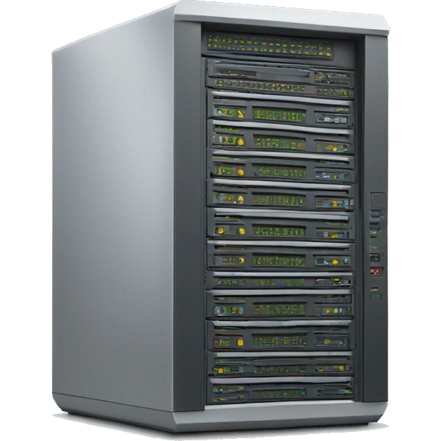 A computer machine server emoji
