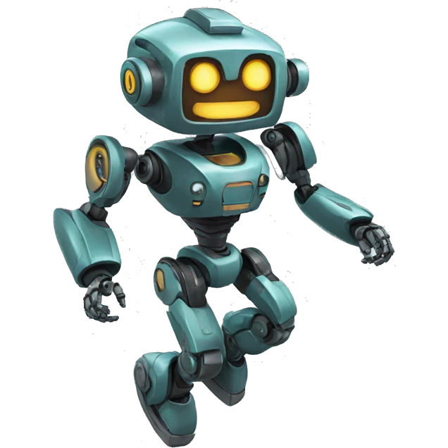 robot runs emoji