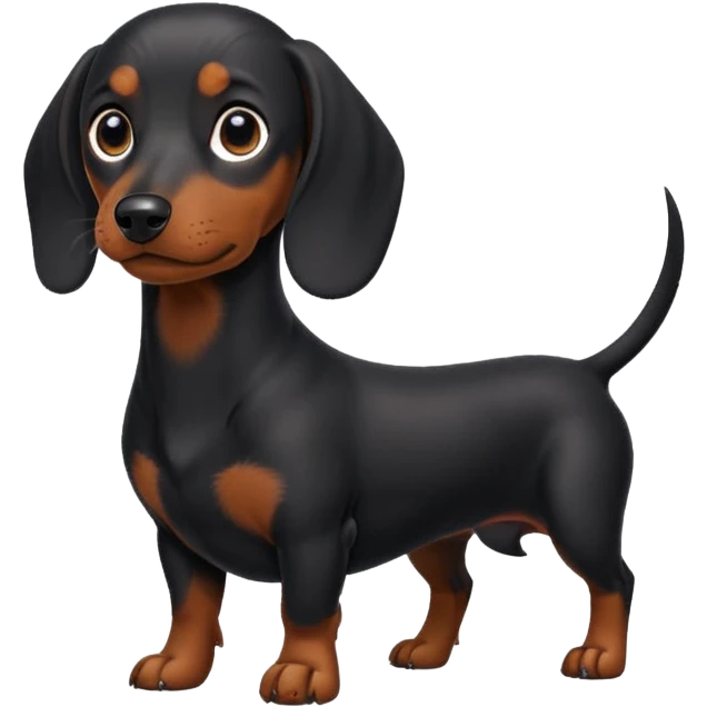 black Dachshund emoji