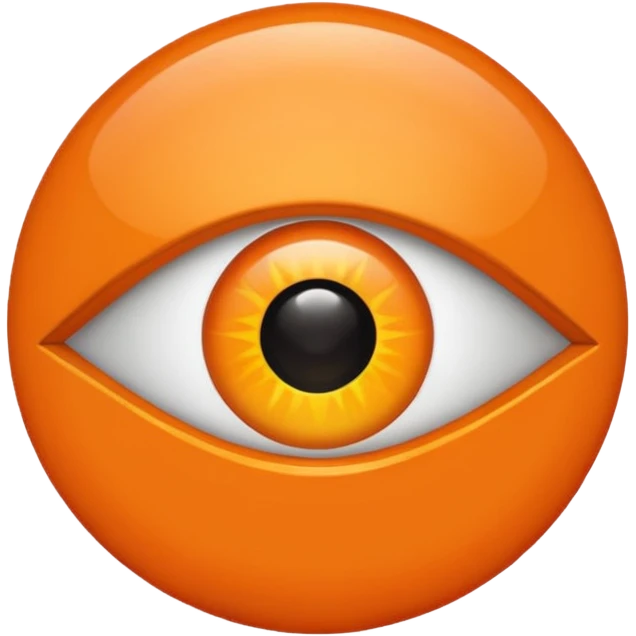 Ojo turco color naranja emoji