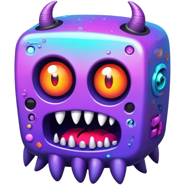 Analog horror four-dimencional space glitched monster emoji