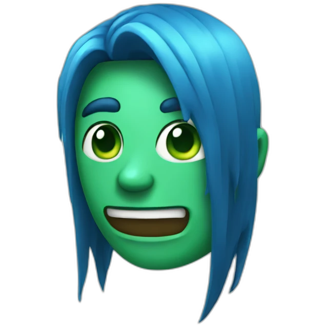 Creeper azul  emoji
