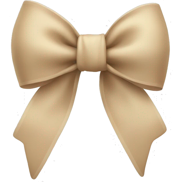 Beige bow emoji