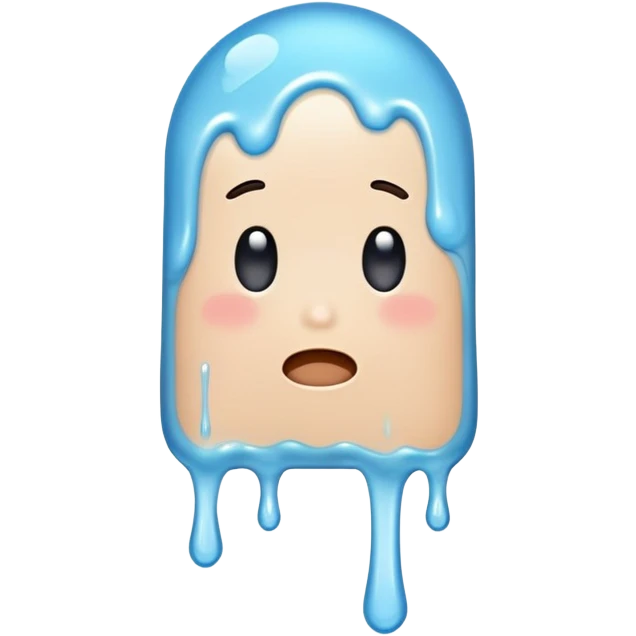 finger with light blue slime dripping off emoji