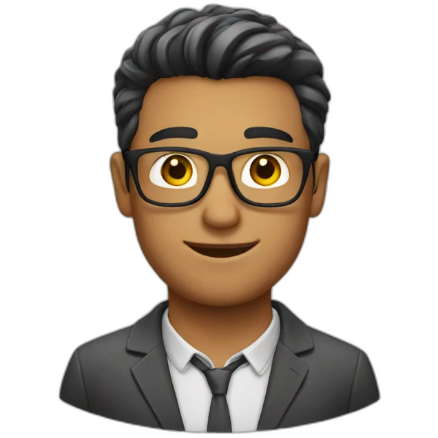 Handsome nerd emoji