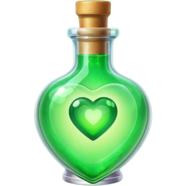 magic potion heart green color emoji