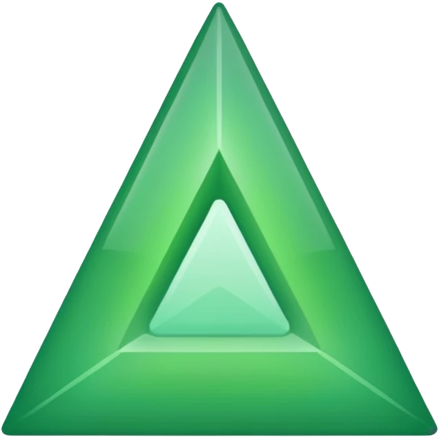 A green upside down triangle emoji