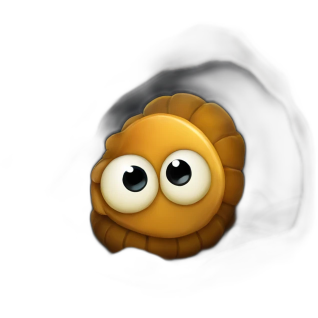 A giant worm hiding in a cave emoji