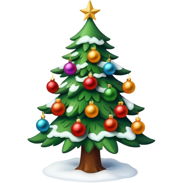 Christmas tree snoe emoji