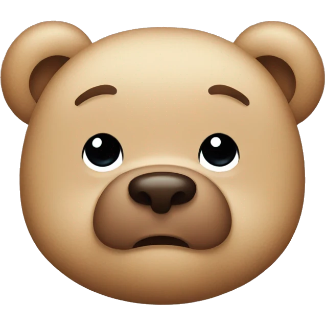 Sad teddy bear face  emoji