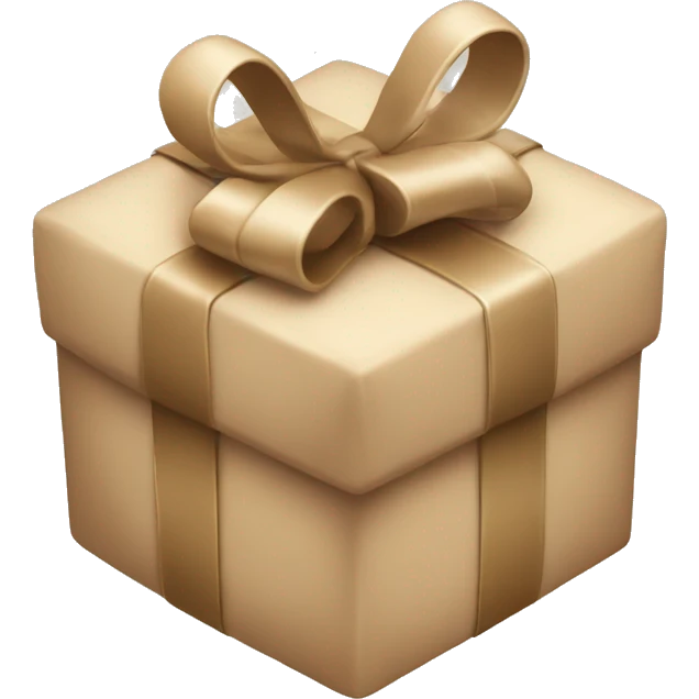 Beige Christmas present  emoji