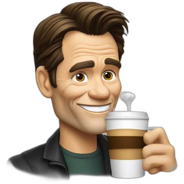 jim carrey drinking coffee emoji