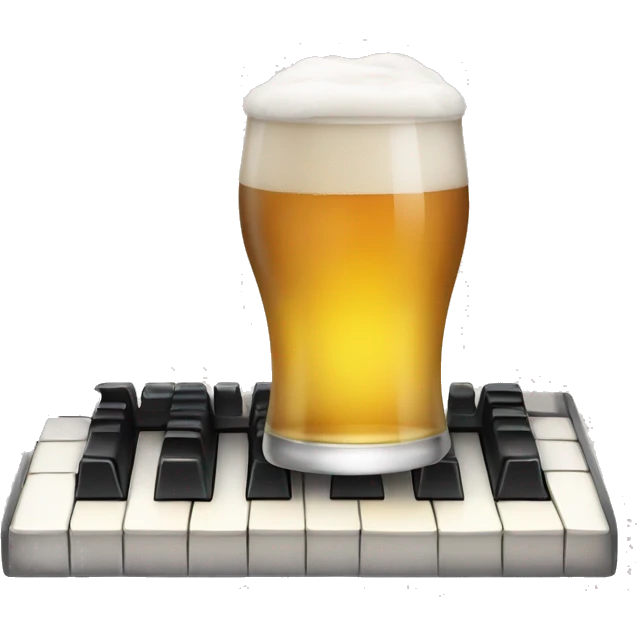 keyboard drinking a beer emoji