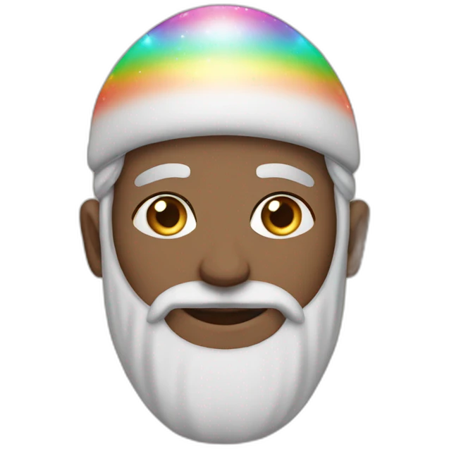 Glittering rainbow imam emoji