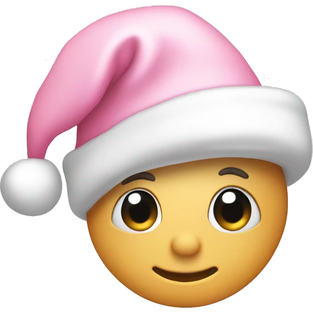 Light pink Santa hat emoji