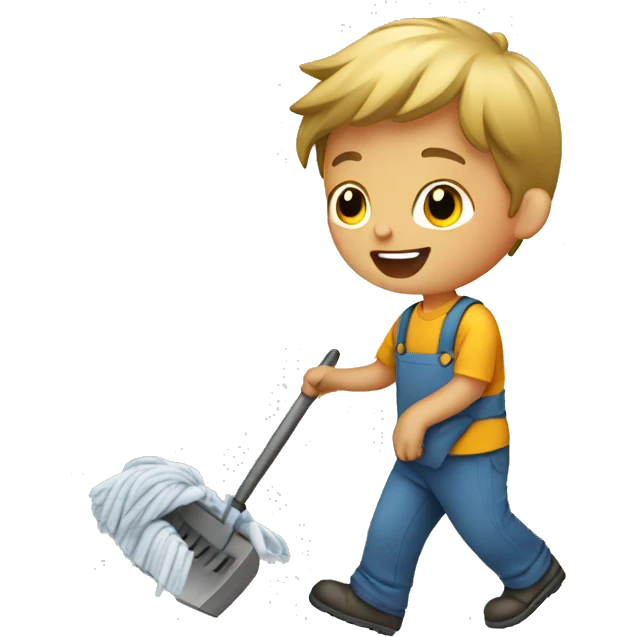 Kid doing chores  emoji