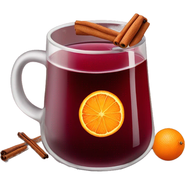 Mulled wine with cinnamon & oranges emoji