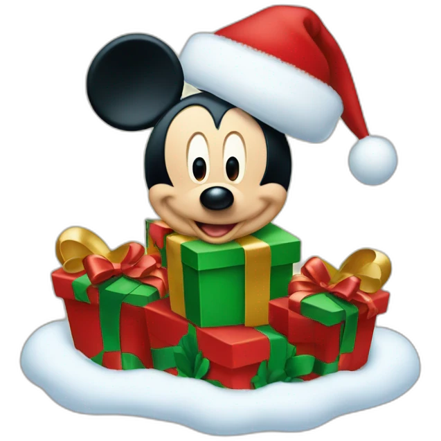 Mickey mouse christmas emoji