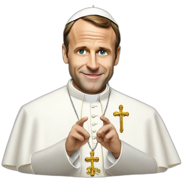 Macron as pope emoji
