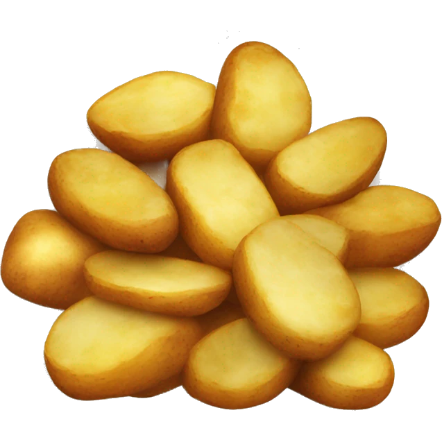 fried ruddy potatoes in a plate emoji