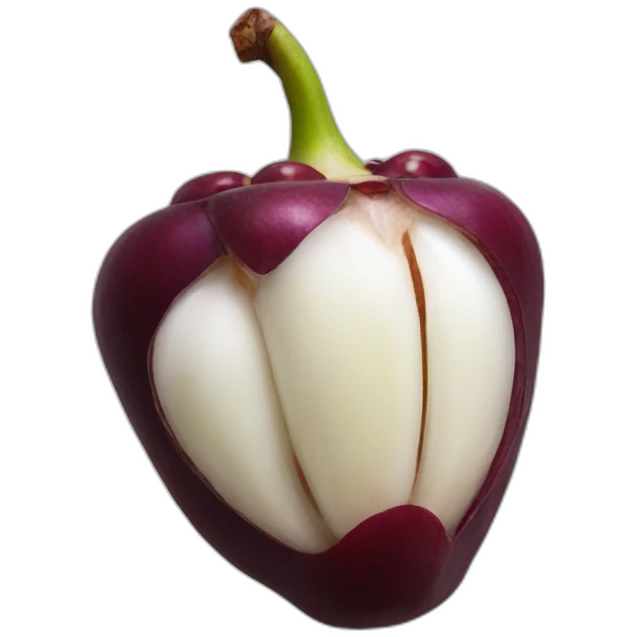 peeled mangosteen emoji