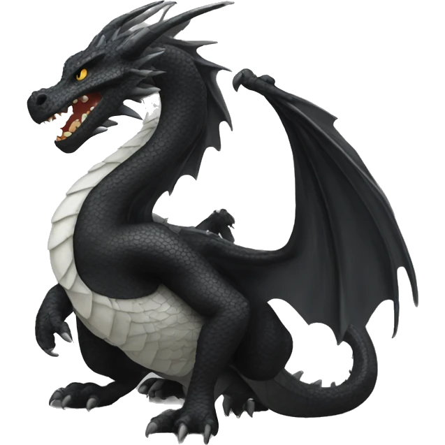 Black dragon white dragon emoji