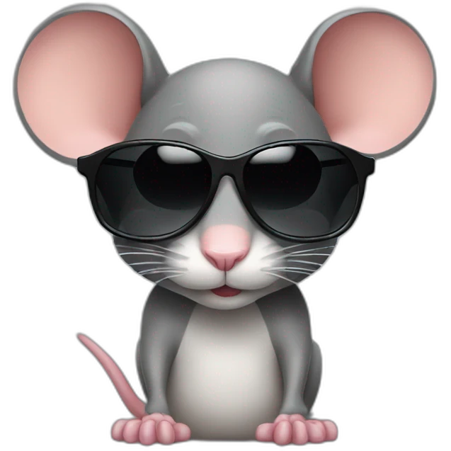 mouse with sunglasses emoji