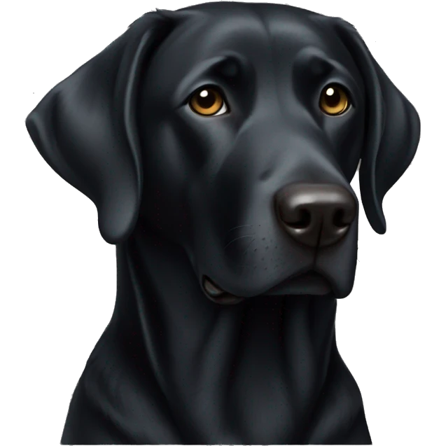 Large black lab emoji