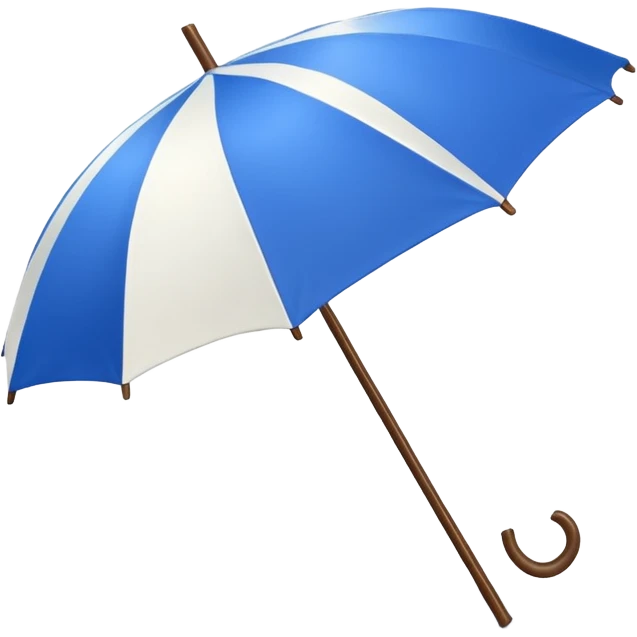 umbrella summer blue and withe emoji