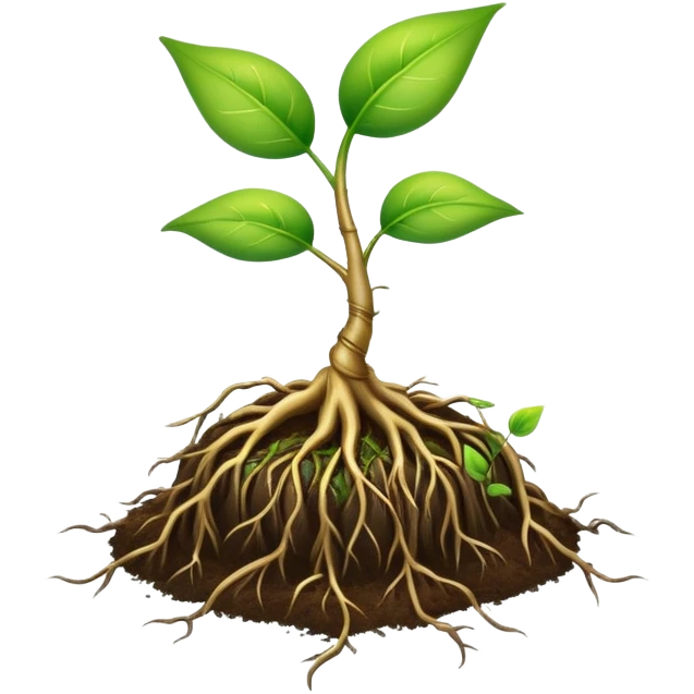 A dollar coin growing into a seedling emoji