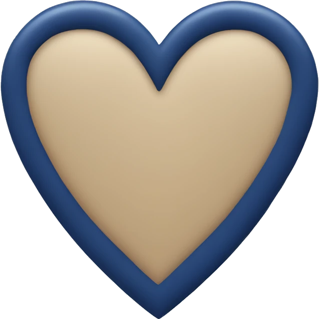 Navy blue flat heart emoji